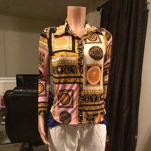 Fashion Nova Versace Print Blouse